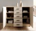 Kommode >Nelly< in Artisan Eiche Dekor / Cashmere - 109x86x50cm (BxHxT)