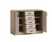 Kommode >Nelly< in Artisan Eiche Dekor / Cashmere - 109x86x50cm (BxHxT)