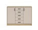 Kommode >Nelly< in Artisan Eiche Dekor / Cashmere - 109x86x50cm (BxHxT)
