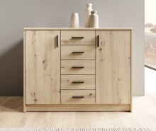 Kommode >Nelly< in Artisan Eiche Dekor - 109x86x50cm (BxHxT)