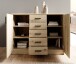 Kommode >Nelly< in Artisan Eiche Dekor - 109x86x50cm (BxHxT)