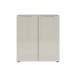 Kommode >Santorin< Glasfronten, in Kaschmir - 90x99x40cm (BxHxT)
