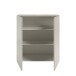 Kommode >Santorin< Glasfronten, in Kaschmir - 90x99x40cm (BxHxT)