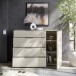 Sideboard >Santorin< Glasfronten, in Kaschmir - 135x99x40cm (BxHxT)