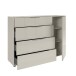 Sideboard >Santorin< Glasfronten, in Kaschmir - 135x99x40cm (BxHxT)