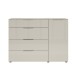 Sideboard >Santorin< Glasfronten, in Kaschmir - 135x99x40cm (BxHxT)