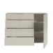 Sideboard >Santorin< Glasfronten, in Kaschmir - 135x99x40cm (BxHxT)