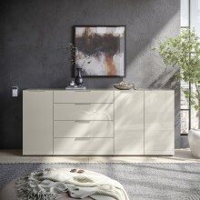 Sideboard >Santorin< Glasfronten in Kaschmir - 226x99x40cm (BxHxT)