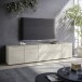 Lowboard >Santorin< Glasfronten in Kaschmir - 226x55x40cm (BxHxT)