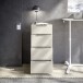 Hochkommode >Santorin< Glasfronten in Kaschmir - 45x99x40cm (BxHxT)