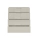 Schubkastenkommode >Santorin< Glasfronten in Kaschmir - 90x99x40cm (BxHxT)