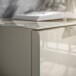 Schubkastenkommode >Santorin< Glasfronten in Kaschmir - 90x99x40cm (BxHxT)