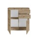 Kommode >Brest< 2 Türen, 2 Schübe, Artisan Dekor - 60x84x35cm (BxHxT)