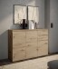Sideboard >Brest< 3 Türen, 2 Schübe, in Artisan Dekor - 119x84x35cm (BxHxT)