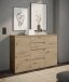 Sideboard >Brest< 2 Türen, 4 Schübe, in Artisan Dekor - 119x84x35cm (BxHxT)