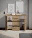 Sideboard >Brest< 2 Türen, 4 Schübe, in Artisan Dekor - 119x84x35cm (BxHxT)