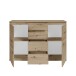 Sideboard >Brest< 2 Türen, 4 Schübe, in Artisan Dekor - 119x84x35cm (BxHxT)