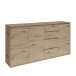 Sideboard >Brest< 3 Türen, 4 Schübe, Artisan Dekor - 160x84x35cm (BxHxT)