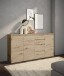 Sideboard >Brest< 3 Türen, 4 Schübe, Artisan Dekor - 160x84x35cm (BxHxT)