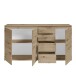 Sideboard >Brest< 3 Türen, 4 Schübe, Artisan Dekor - 160x84x35cm (BxHxT)