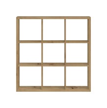 Raumteiler >Style< 9 Fächer, in Artisan Eiche Dekor - 112x112x38cm (BxHxT)