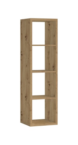 Raumteiler >Style< 4 Fächer, in Artisan Eiche Dekor - 41x147x38cm (BxHxT)