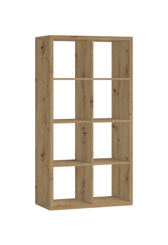 Raumteiler >Style< 8 Fächer, in Artisan Eiche Dekor - 77x147x38cm (BxHxT)