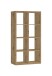 Raumteiler >Style< 8 Fächer, in Artisan Eiche Dekor - 77x147x38cm (BxHxT)