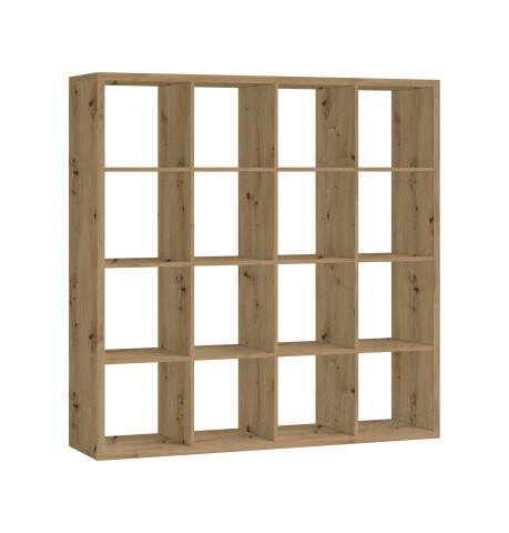 Raumteiler >Style< 16 Fächer, Artisan Eiche Dekor - 147x147x38cm (BxHxT)