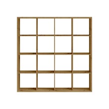 Raumteiler >Style< 16 Fächer, Artisan Eiche Dekor - 147x147x38cm (BxHxT)