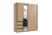 Schwebetürenschrank >Stade< in ARTISAN EICHE DEKOR / GRAPHIT - 168x198x63cm (BxHxT)