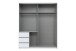 Schwebetürenschrank >Stade< 3 Schübe, in WEISS - 168x198x63cm (BxHxT)