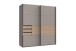Schwebetürenschrank >Bremen< in SAHARAGRAU / MULTIPLEX - 180x198x65cm (BxHxT)