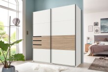 Schwebetürenschrank >Bremen< in WEISS /...