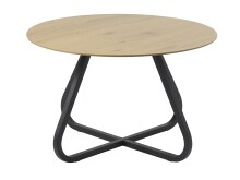 Esstisch >CESURA< in Eiche Natur furniert, Metall schwarz - 75x120cm (HxD