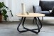 Couchtisch >CESURA< MDF mit Melamin Eiche, Metall schwarz - 45x80cm (HxD)