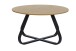 Couchtisch >CESURA< MDF mit Melamin Eiche, Metall schwarz - 45x80cm (HxD)