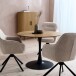 Esstisch >CESURA< Eiche MDF mit Melamin, Metall schwarz - 73,5x100cm (HxD)