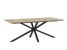 Esstisch >CESURA< in Eiche, schwarz, MDF-Melamin,...