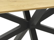 Esstisch >CESURA< in Eiche, schwarz, MDF-Melamin, Metall - 200x75x100cm (BxHxT)