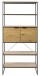 Bücherregal >CESURA< in Eiche, schwarz, Melamin, Metall - 90x190x40cm (BxHxT)