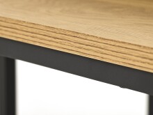 Satztisch >CESURA< (2er Set) Eiche-Dekor, schwarz - 40/45/40 cm und 60/50/60 cm (B/H/T)