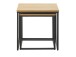Satztisch >CESURA< (2er Set) Eiche-Dekor, schwarz - 40/45/40 cm und 60/50/60 cm (B/H/T)