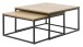 Satztisch >CESURA< (2er Set) in Eiche-Dekor, schwarz - 68/35/68 cm / 75/40/75 cm (B/H/T)