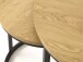 Satztisch >CESURA< (2er Set) in Eiche-Dekor, schwarz - 60/50/60 cm / 40/45/40 cm (B/H/T)