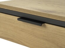 Beistelltisch >CESURA< in Eiche, schwarz, Melamin, Metall - 30x60x40cm (BxHxT)