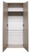 Drehtürenschrank >Merida< 2 Stangen, 1 Boden, Nelson Eiche Dekor - 80x152x42 (BxHxT)