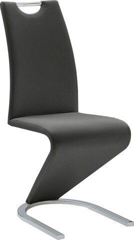 Freischwinger >Pupik II< in schwarz - 45x102x62cm (BxHxT)