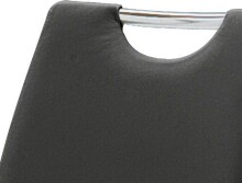 Freischwinger >Pupik II< in schwarz - 45x102x62cm (BxHxT)