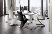 Freischwinger >Pupik II< in braun - 45x102x62cm (BxHxT)